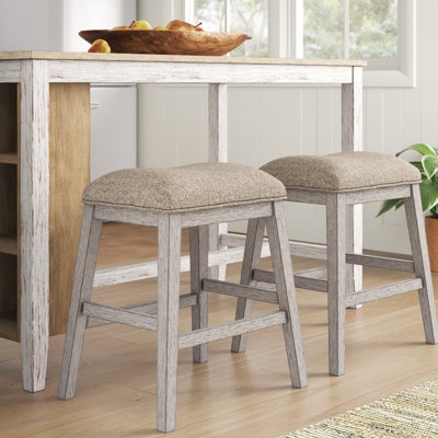 Jeremy Upholstered Counter Stool with Solid Wood Frame