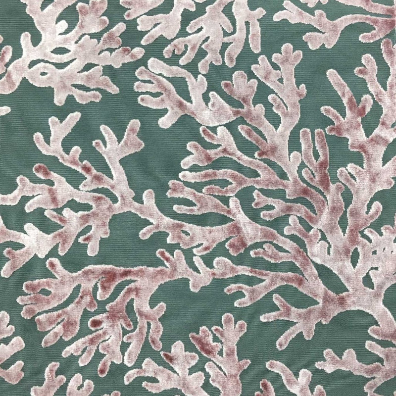St Tropez-Scuba Burnout Velvet Fabric, Rose