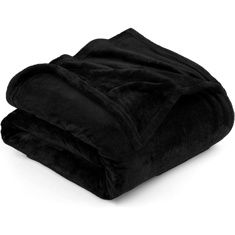 Prime Linens Weighted Throw Blanket, Single, Black