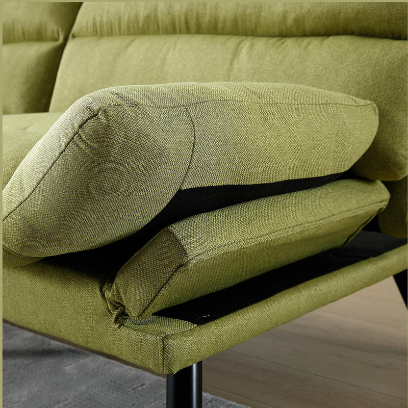 Canapé avec coussin épais, canapé-lit, canapé-lit avec pieds en métal