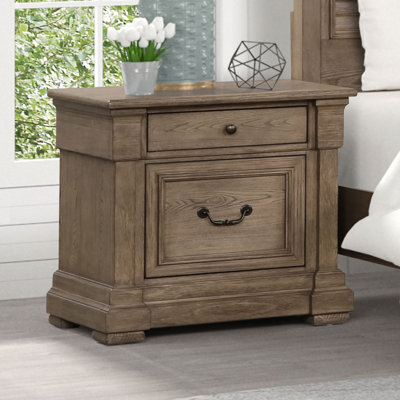 Table de chevet, gris vieilli