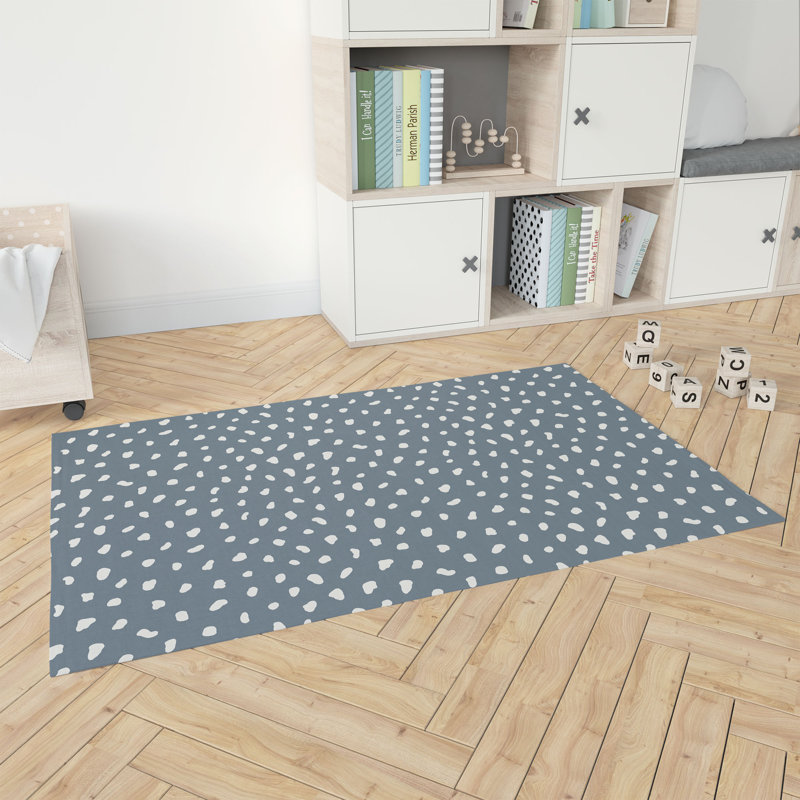 Tapis de jeu Paint Drop, Bleu, Rectangulaire 3 pi x 5 pi