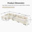Canapé modulaire surdimensionné en forme de U de 170 pouces en forme de U - tissu tweed de qualité supérieure, équipé de repose-pieds, de sièges profonds et d'accoudoirs larges | Facile à assembler pour une utilisation dans un salon ou une zone d'étude-1249833300