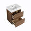 Meuble-lavabo moderne autoportant 24 po avec lavabo et double tiroir 24 po-169910951