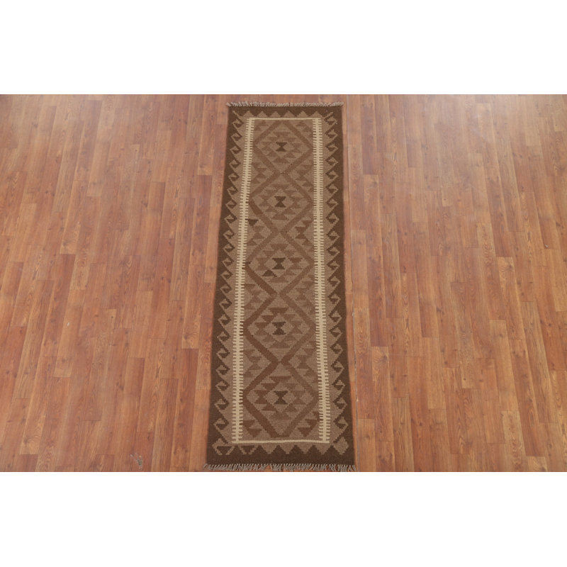 Geometric Kilim Runner Rug 2x7