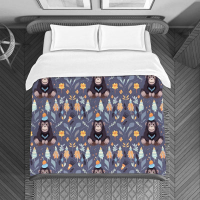 Forest Chimpanzee Duvet Cover