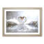 Swans Forming a Love Heart in Abstract - Picture Frame Graphic Art Print-55728480-55728474