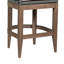 Hareton Outdoor Counter or Bar Stool in Eucalyptus Wood with Gray Rope an Olefin Cushions-93692953