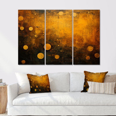 Amber Asteroids Solar System Space - Notre système solaire, ensemble d'art sur toile