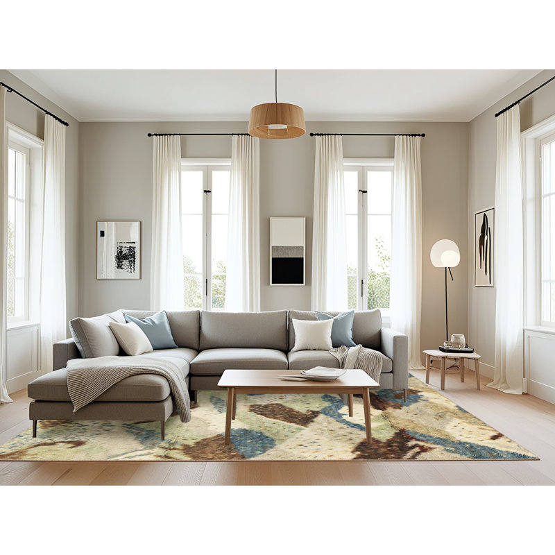 Tapis abstrait moderne 2545, Rectangle 8 pi x 10 pi