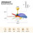 31" Ceiling Fan with Light and Remote Control, Colorful Ceiling Fan with Reversible Blades, 6 Speeds-100219584-100219585