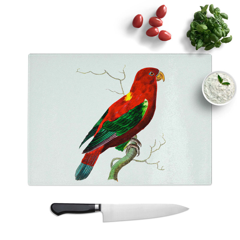 Tempered Glass Lory by George Shaw Chopping Board, 28.5 cm W x 20 cm L