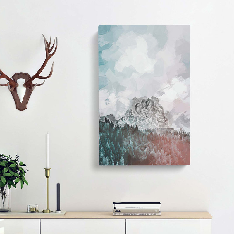 Mountain View In Abstract - Wrapped Canvas, 76cm H x 50cm W x 3cm D