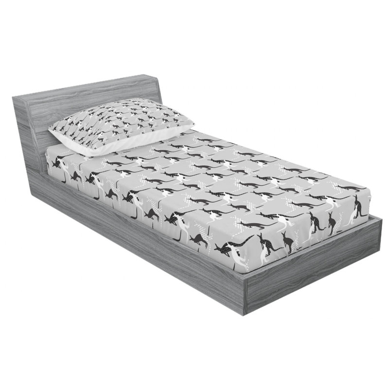 Microfiber Patterned Fitted Sheet, Twin XL Fitted Sheet with 1 Pillowcase