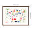 "Colorful Abstract Grid Composition" par Hannah Dawson, impression sur bois encadrée