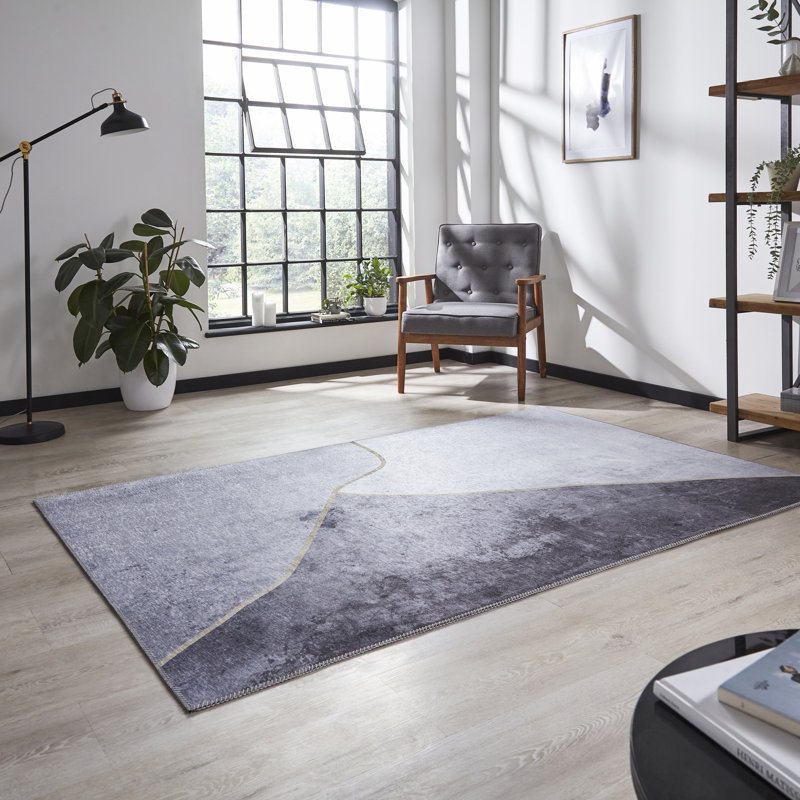 Scoggin area rug Printed Rectangle Grey/Gold, Rectangle 150 x 230cm