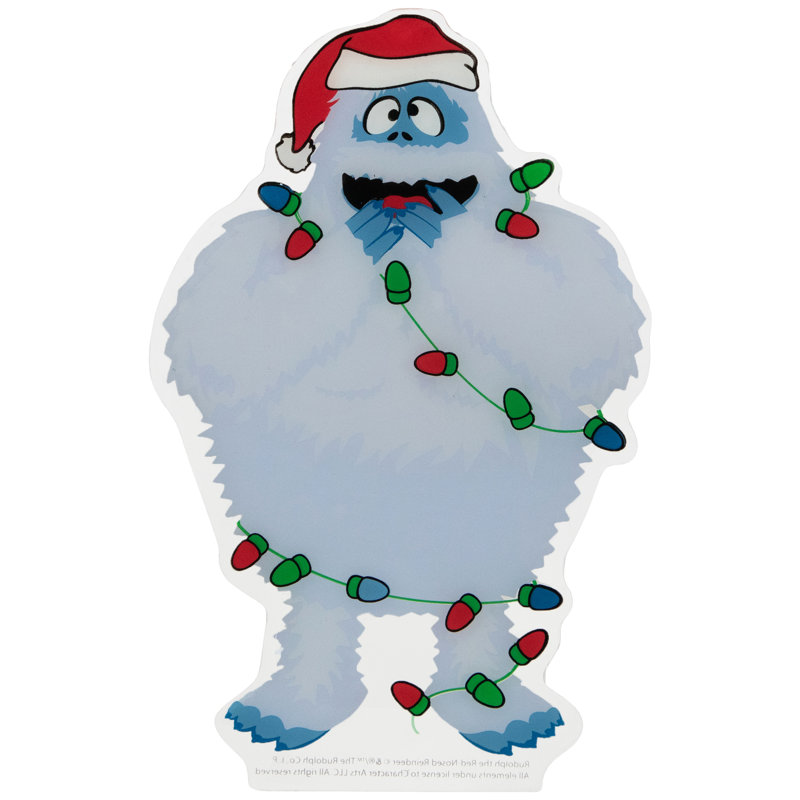 Bumble Wrapped In Lights Double Sided Christmas Window Cling Decoration