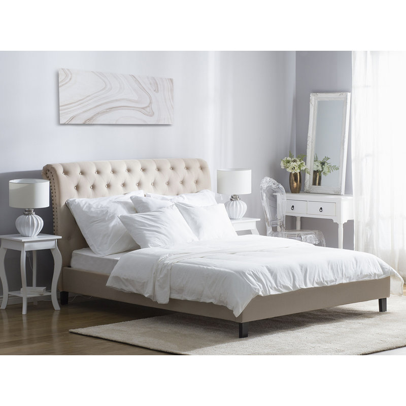 Upholstered Bed Reims, Beige