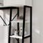 Armoire de rangement au-dessus de la toilette, tablettes de salle de bain au-dessus de la toilette avec porte de grange coulissante, tablettes réglables et support de rangement latéral