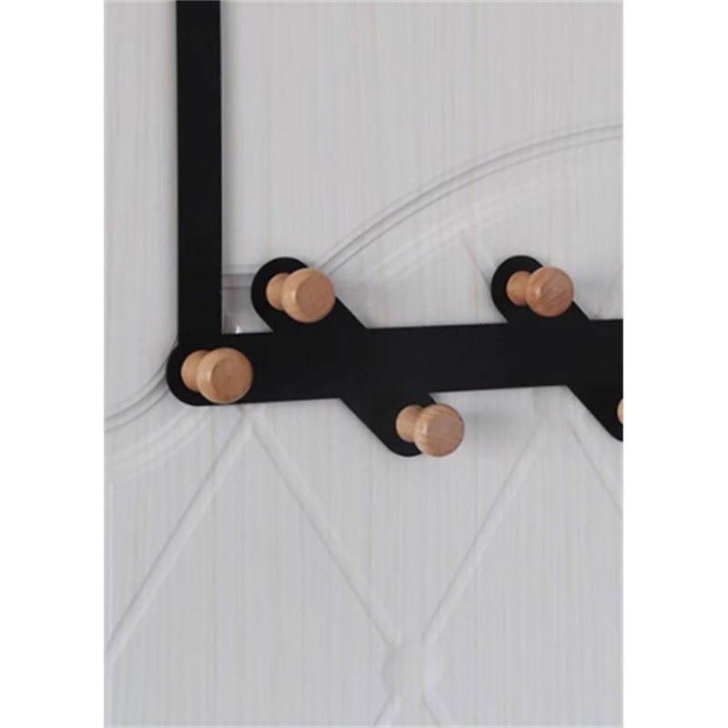 Crochet en fer sans porte, H 11,22 po x l 11,81 po x P 1,77 po, Noir