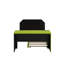 Lit de jour double en bois avec couchette, bureau et port USB-989337174