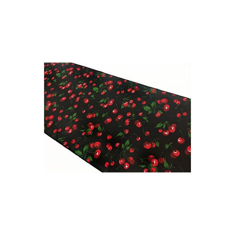 Chemin de table Cherries, Rectangle 60 po, Noir