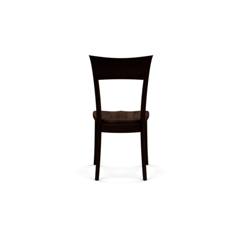 Ingrid Wood Seat Side Chair, Smoke Cherry