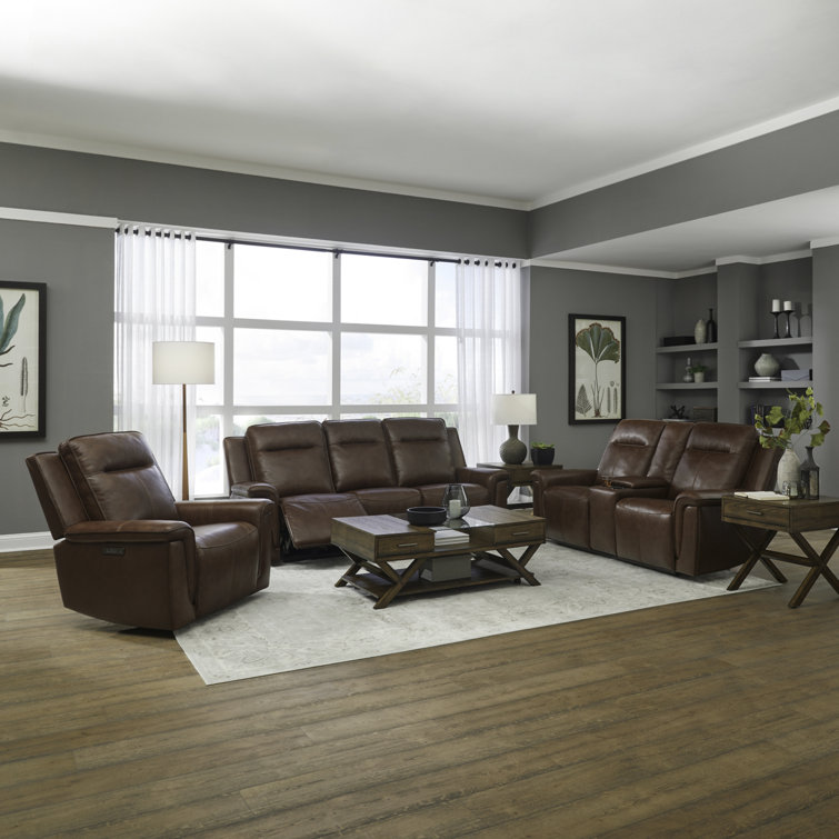 Murraylee Sofa w/ Loveseat and Recliner - Cognac