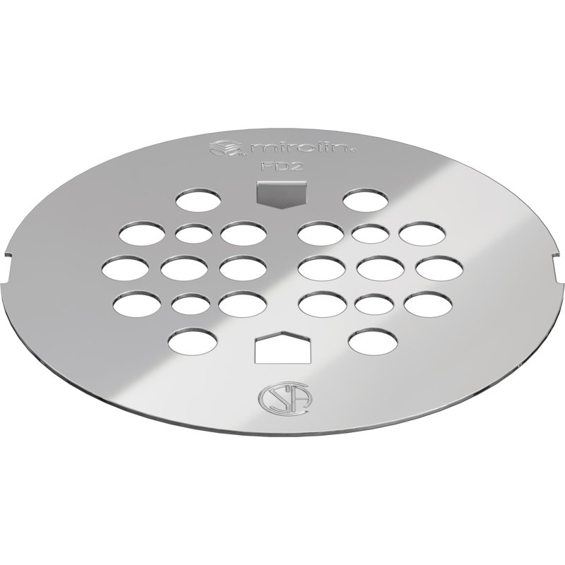 Grille d'évacuation ronde chromée, Chrome chrome