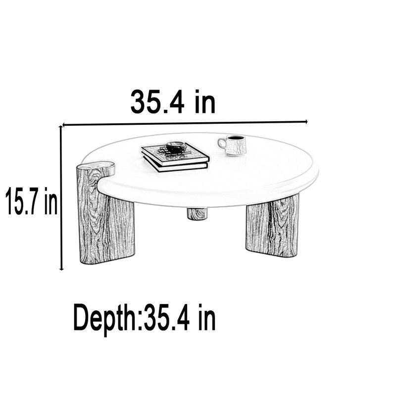 Horvath, 15.7" H x 35.4" L x 35.4" W