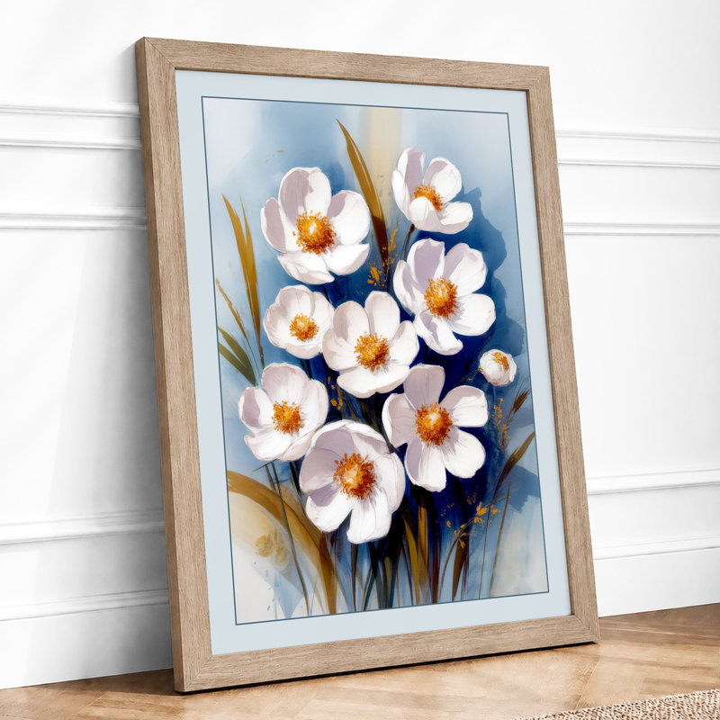 Spring Daffodils Botanical - Framed Print, Oak, A4 - 29.7 x 21.0 cm