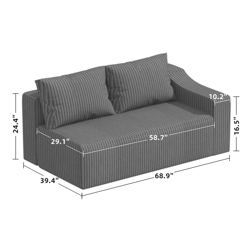 Bonest désossé, Velours côtelé gris