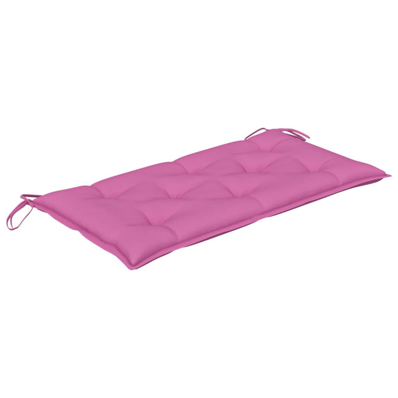 Outdoor 2.8'' Bench Seat Cushion, Green/Pink/White