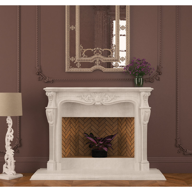 Ani Fireplace Surround, Old World Beige