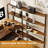 Omalley L-Shaped Computer Desk With 5-tier Shelves, Monitor Stand and Keyboard Tray