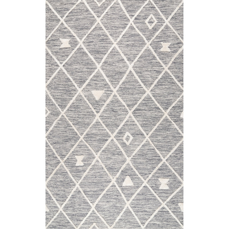 Mizpah Cotton Geometric Indoor Rug, Rectangle 7'6" x 9'6"