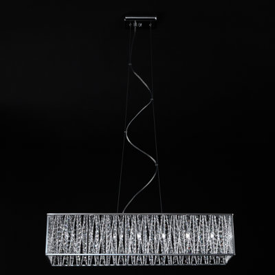 Lustre rectangulaire en cristal 7 lumières Alezay