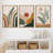 Mid Century Modern Boho Sun Forest Plant - 3 Piece Floater Frame Graphic Art Set on Canvas-73721019-73721026
