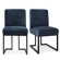 Bende Side Chair Dining Chair with Black Metal Legs (Set of 2) - Blue