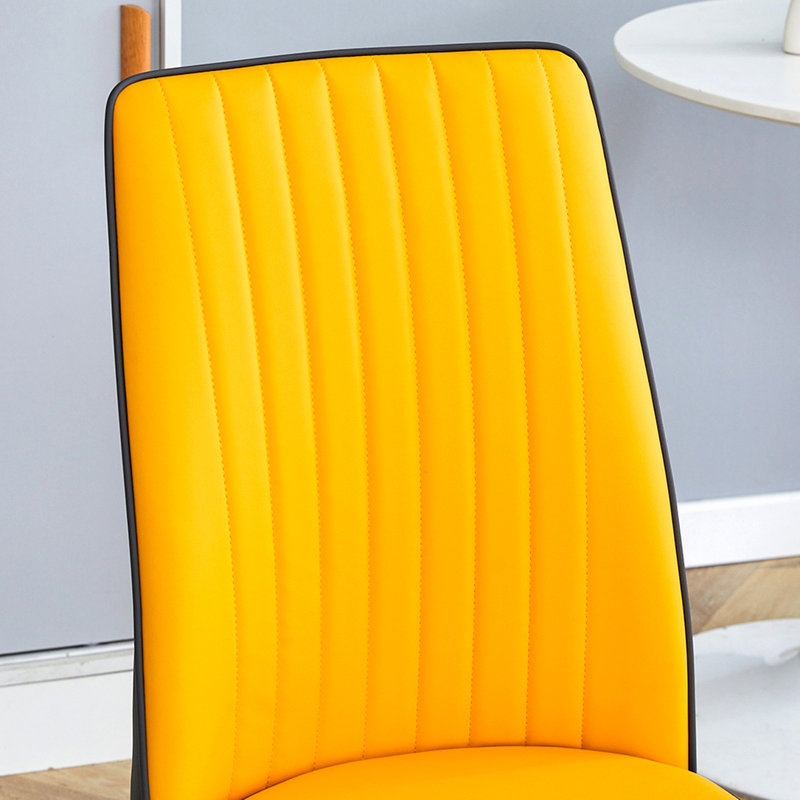 Monaldo Modern smooth dining chairs, Black/Gold, 4, Gray/Yellow