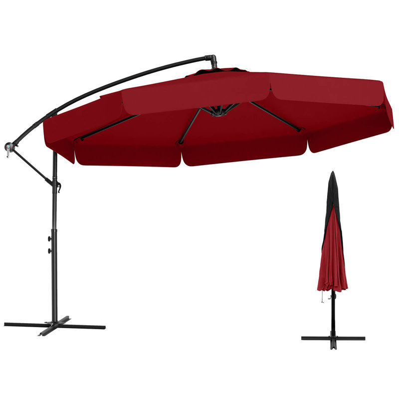 Parasol suspendu en porte-à-faux 10 pi, Rouge
