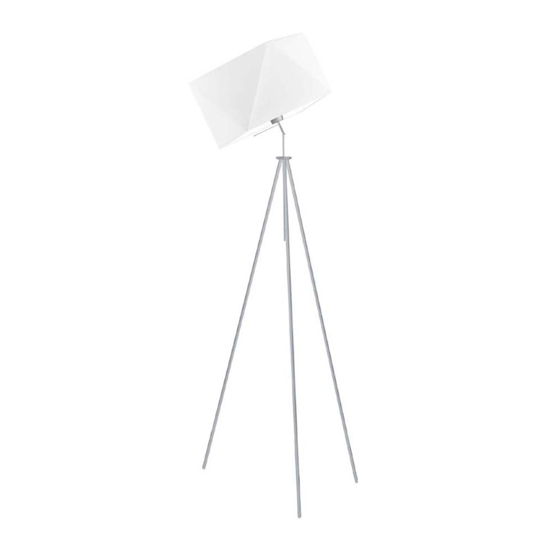 Ayaniah 142cm Tripod Floor Lamp, White, Silver