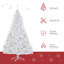 HOMCOM 6' Tall Prelit Christmas Tree Douglas Fir Artificial Christmas Tree With Realistic Branches