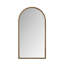 Miroir pleine longueur rétro en fer avec pieds de soutien, pour le salon, la chambre à coucher (doré)-2022752660