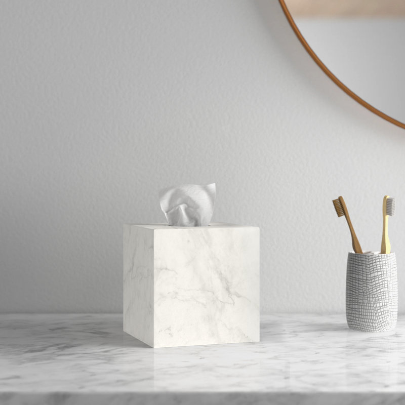 Nyla Marble Tissue Box Cover