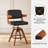 Adjustable Height Swivel Faux Leather Bar Stools(Set of 2)-146354427-146354425