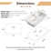 Los Flexi Semi Recessed Vessel Sink, White Rectangular Ceramic Drop In Bathroom Sink with Pop-up Drain