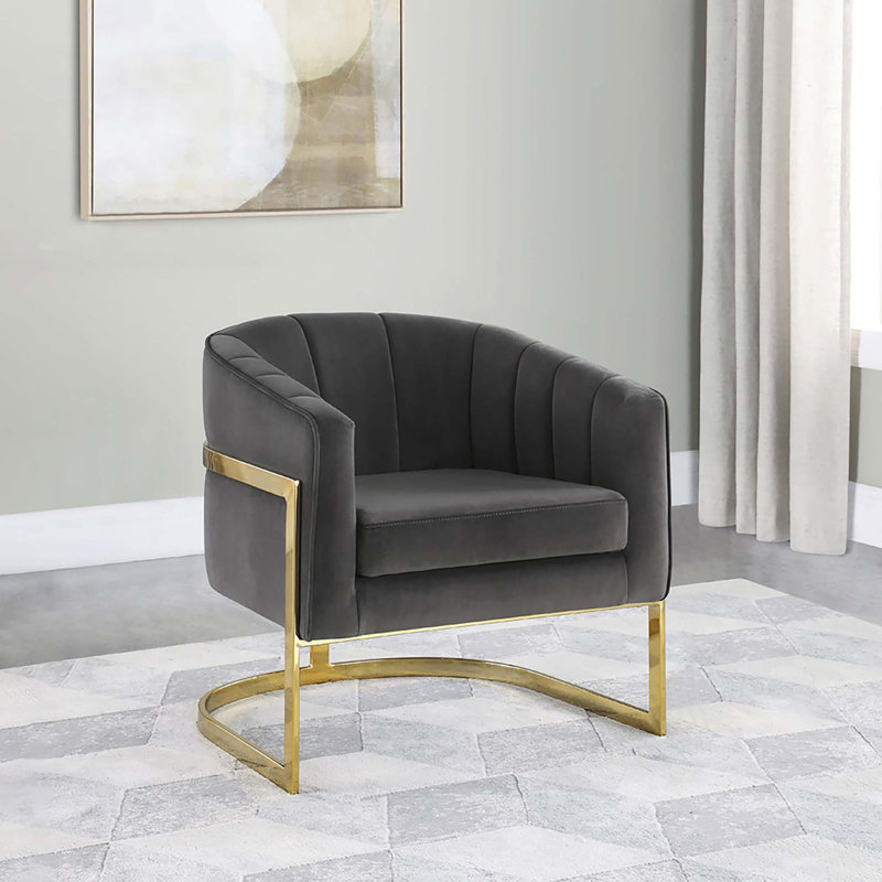 Fauteuil d'appoint touffeté tonneau