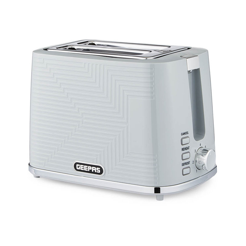 GEEPAS 2 Slice Toaster | 7 Browning Levels Cancel Defrost Reheat | For Thin Small Bread Slice, Removable Crumb Tray Cool Touch Housing High Lift | Space-Saving Design | 2 Yr Warranty 900W Opus