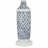 Flossie 24.75"H Blue and White Metal and Tan Rattan Table Lamp